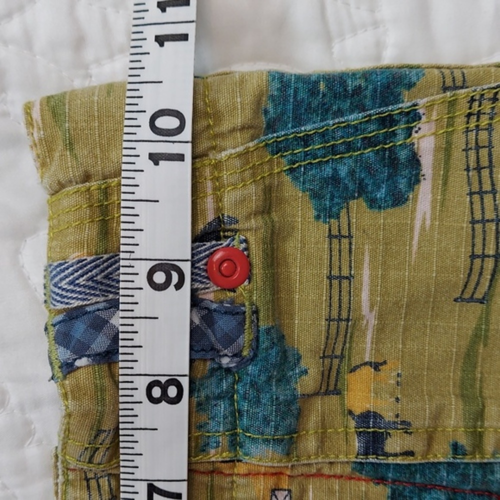 Matilda Jane "Don't Fence Me In" Green Farm Boy Shorts, Adjustable Waist Size 2T - Picture 7 of 8